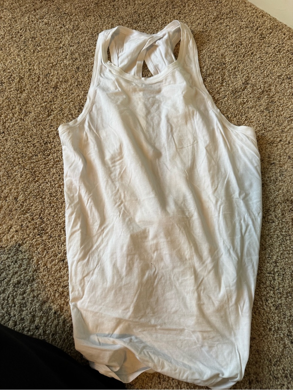 Lululemon White Racerback Tie Back Tank Top - Classic Women's Top
